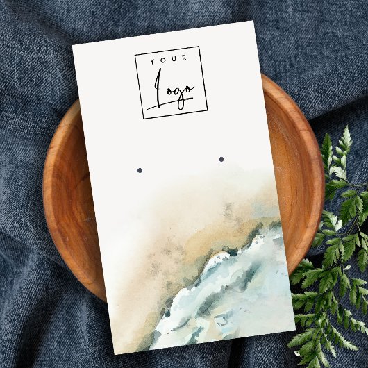 Küstenmeere - Sandstrand-Erd-Anzeige Visitenkarte