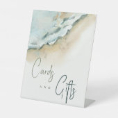 Küstenmeere - Sandstrände Hochzeitskarten und Gesc Sockelschild (Vorderseite)