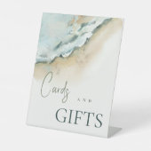 Küstenmeere - Sandstrände Hochzeitskarten und Gesc Sockelschild (Vorderseite)