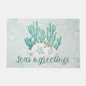 Küstenmeere und GREETINGS Glitzer Coral Starfish Fußmatte (Vorderseite)