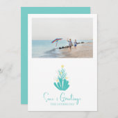 Küstenmeere und Grüße Korallen Feiertagskarte (Vorne/Hinten)