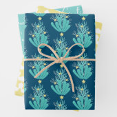 Küstenmeere und Grüße Korallen Geschenkpapier Set (Beispiel)