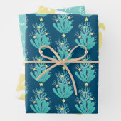 Küstenmeere und Grüße Korallen mit dem ersten Geschenkpapier Set (Beispiel)