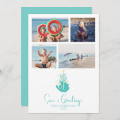 Küstenmeere und Grüße Korallenbäume Feiertagskarte (Vorne/Hinten)