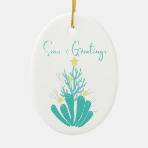 Küstenmeere und Grüße Korallenbäume Keramik Ornament
