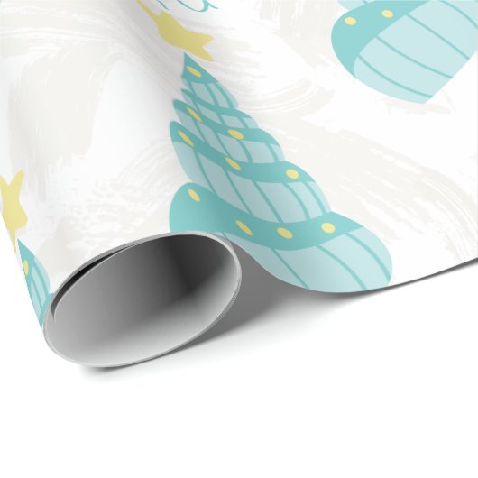 Küstenmeere und Grüße Muschel Geschenkpapier (Rolleneckpunkt)