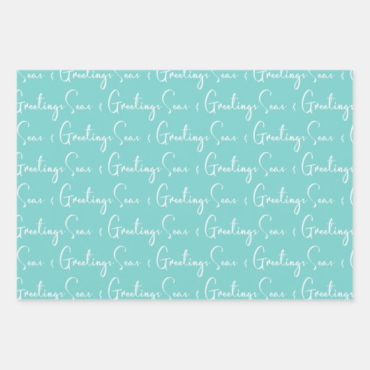 Küstenmeere und Grüße Muschel mit ersten Geschenkpapier Set (Vorderseite 3)