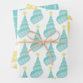 Küstenmeere und Grüße Muschel mit ersten Geschenkpapier Set (Beispiel)