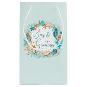 Küstenmeere und Seepferd Muscheln Kleine Geschenktüte (Rückseite)