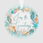 Küstenmeere und Seepferd Muscheln Ornament (Rückseite)