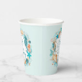 Küstenmeere und Seepferd Muscheln Pappbecher (Rechts)