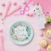 Küstenmeere und Seepferd Muscheln Pappteller (Party)