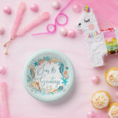 Küstenmeere und Seepferd Muscheln Pappteller (Party)