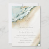 Küstenmeere Wellen Sandstrand Paare Dusche Einladung (Vorderseite)