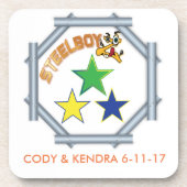 Küstenmotorschiffe der Gewohnheit MTFL SteelboyZ Getränkeuntersetzer (Vorderseite)