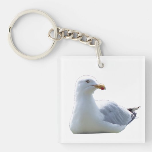 Küstenmöwe Wildtiere Ozean Vogel Minimalistisch Schlüsselanhänger (Vorderseite)
