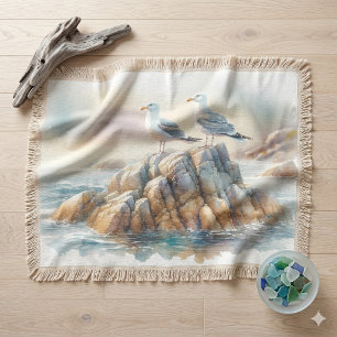 Küstenmöwen Aquarell Seelandschaft Decke