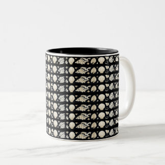 Küstenmuschel-Muster Zweifarbige Tasse