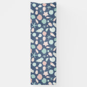 Küstenmuscheln Strand & Ozean Design Banner (Vertikal)