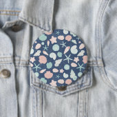 Küstenmuscheln Strand & Ozean Design Button (Beispiel)