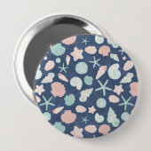 Küstenmuscheln Strand & Ozean Design Button (Vorne & Hinten)