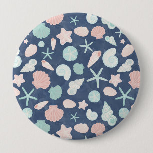 Küstenmuscheln Strand & Ozean Design Button
