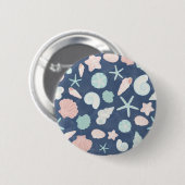 Küstenmuscheln Strand & Ozean Design Button (Vorne & Hinten)