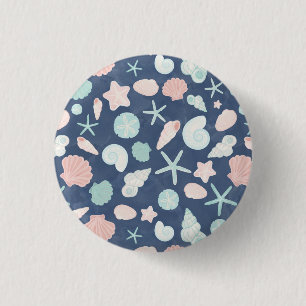 Küstenmuscheln Strand- und Ozeandesign Button