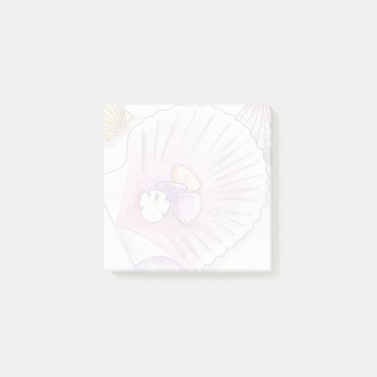 Küstenmuschelsammlung Nautilus-Haftnotizen Post-it Klebezettel (Vorderseite)