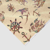 Küstenmuster auf Sand Seidenpapier (Ausschnitt)