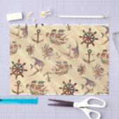 Küstenmuster auf Sand Seidenpapier (Handwerk)