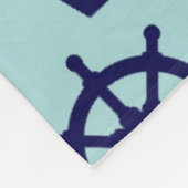 Küstenmuster Fleecedecke (Ecke)