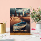 Küstennähe: Leuchtturm und Rowboat Acrylschild (Hochzeit)