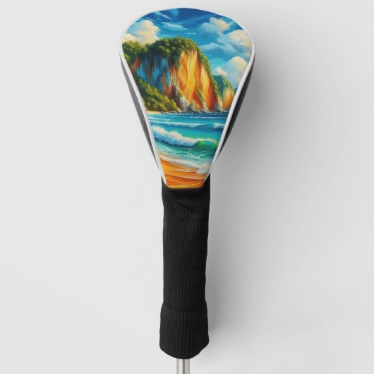 Küstennähe Majestic Cliffs & ruhige Küsten Golf Headcover (Vorderseite)