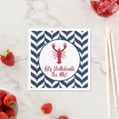 Küstennationalfeiertag 4. Juli Shellebrate Serviette (Beispiel)