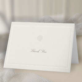 Küstennaturschmuck Nautisch Formal Ecru Hochzeit Dankeskarte