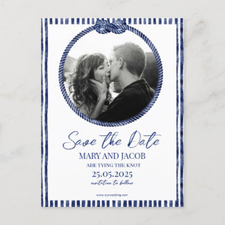 Küstennautische Save-the-Date-Karte Ankündigungspostkarte