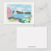 Küstennotecards Mitteilungskarte (Vorne/Hinten)