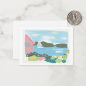 Küstennotecards Mitteilungskarte (Vorderseite/Rückseite Beispiel)