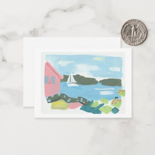 Küstennotecards Mitteilungskarte (Vorderseite/Rückseite Beispiel)