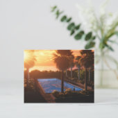 Küstenoase: Abend Postkarte (Stehend Vorderseite)