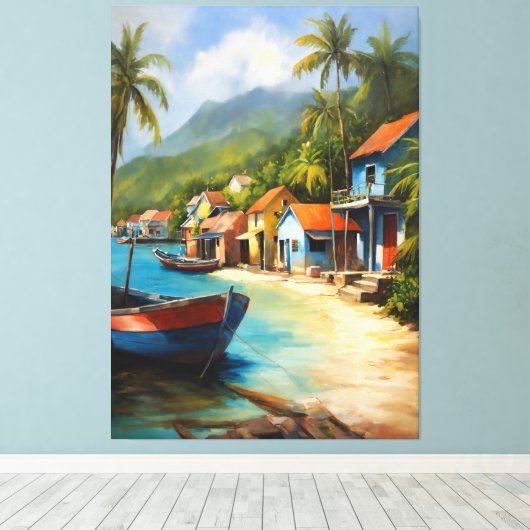 Küstenort Haven Leinwanddruck (Insitu (Holzboden))