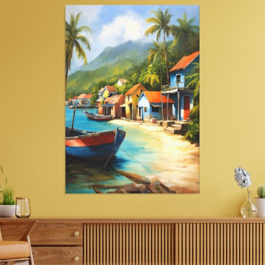 Küstenort Haven Leinwanddruck (Insitu (Wohnzimmer))