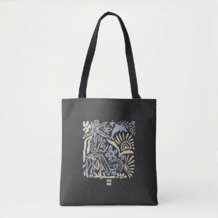 Küstenozean-Lebens-Doodle-Kunst Tasche