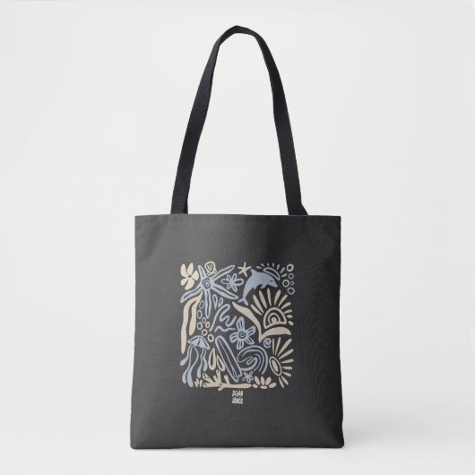 Küstenozean-Lebens-Doodle-Kunst Tasche (Vorderseite)