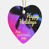 Küstenpalme Keramik Ornament (Links)