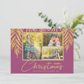 Küstenpalmen Foto Collage Weihnachten (Stehend Vorderseite)