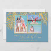 Küstenpalmen Foto Collage Weihnachten (Vorderseite)