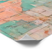 Küstenpalmenbaum-Reise-Wandkunst | Mittelmeer Poster (Ecke)