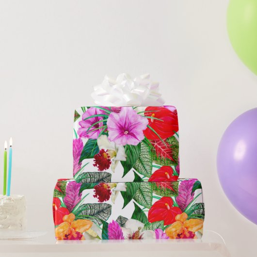 Küstenparadies Blüten Geschenkpapier (Partygeschenke)